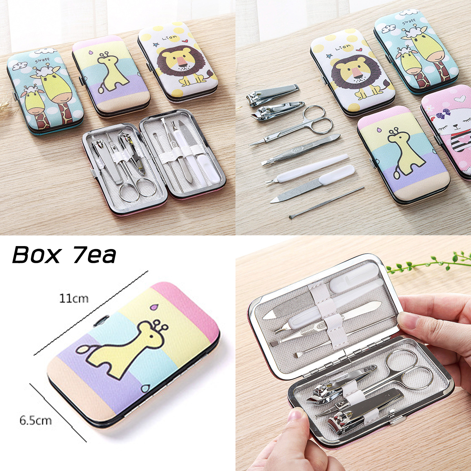 ชุดกรรไกรแต่งเล็บ ตัดหนัง มี2รุ่น กล่อง7ชิ้น/เซ็ต3ชิ้น กรรไกรตัดหนัง อุปกรณ์แต่งเล็บ สแตนเลส ขนาดเล็ก พกพาสะดวก