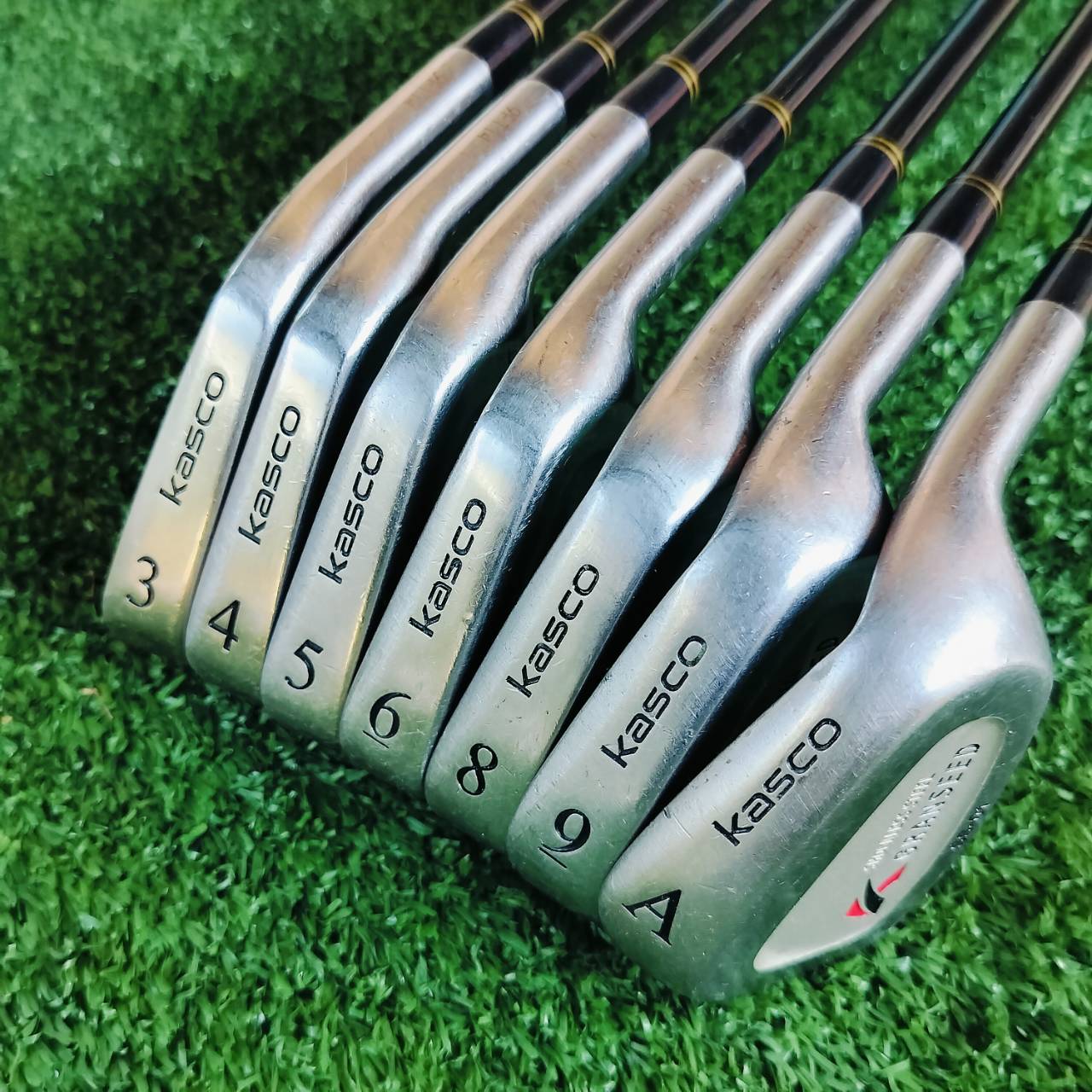 *** ขาดเหล็ก 7 *** ชุดเหล็ก KASCO GRANSEED SS-01 วัสดุ SHOCKLESS STEEL สุดนุ่ม เด้ง MADE iN JAPAN ใบกำลังดี ไม่ใหญ่มาก ไม้กอล์ฟพรีเมี่ยมมือสอง ของแท้ By NakaraLuxurious