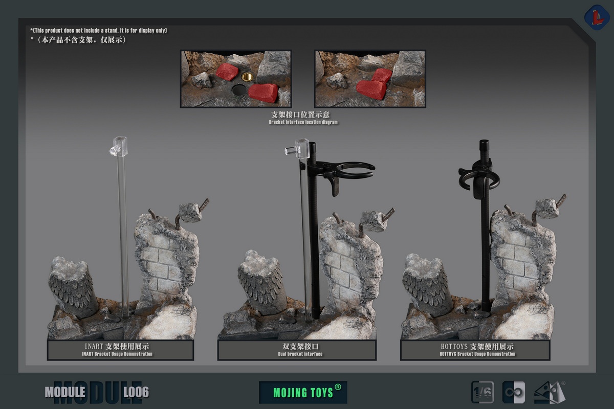 [สั่งจอง] mOjingToys Module series L006 1/6 : BVS Kryptonite Ruins DIORAMA BASE