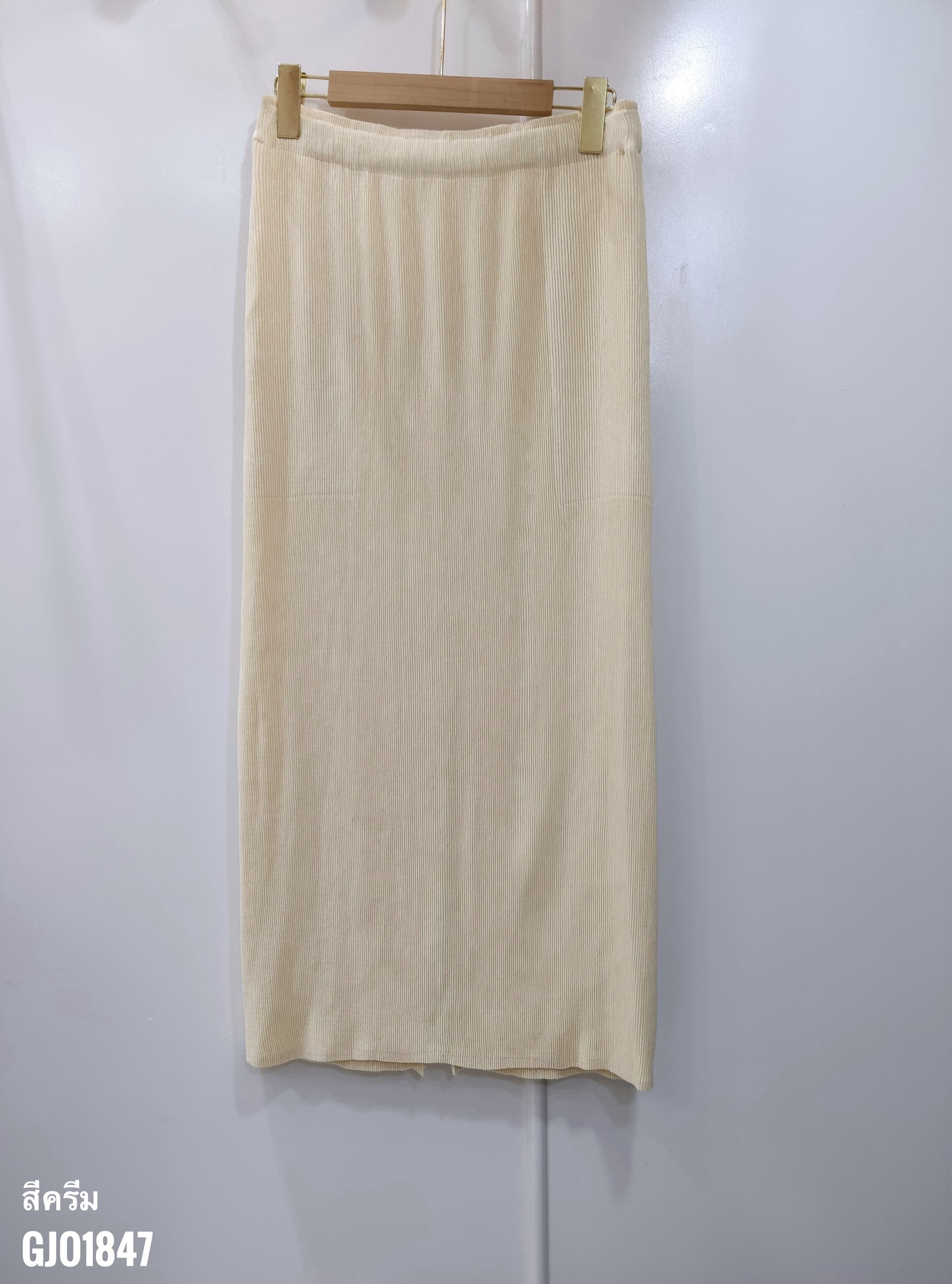 ปรับราคาลง20%!! ยาว 33.5นิ้ว! 2MUAY รุ่น GJO1847 กระโปรงพลีทคุณภาพ PENCIL KNIT PLEATED SKIRT 7 สี FREE SIZE