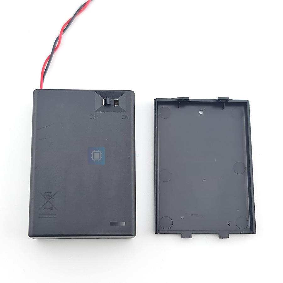 รางถ่าน AA 3 ก้อน 4.5v พร้อมฝาปิดและสวิตซ์ Battery Holders for 3 AA with cover and switch