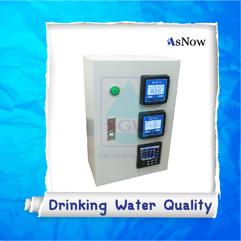 เครื่องบันทึกและวิเคราะห์คุณภาพน้ำดื่ม (Drinking water quality recorder and analyzer) # รับประกัน 1 ปี เต็ม