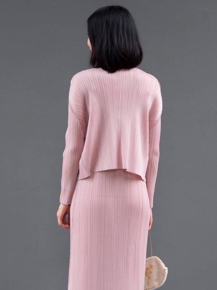 2MUAY BASIC รุ่น GJO8578 CROPPED PLEAT CARDIGAN เสื้อคลุมผู้หญิง เสื้อคลุมพลีทคุณภาพ 11สี FREE SIZE