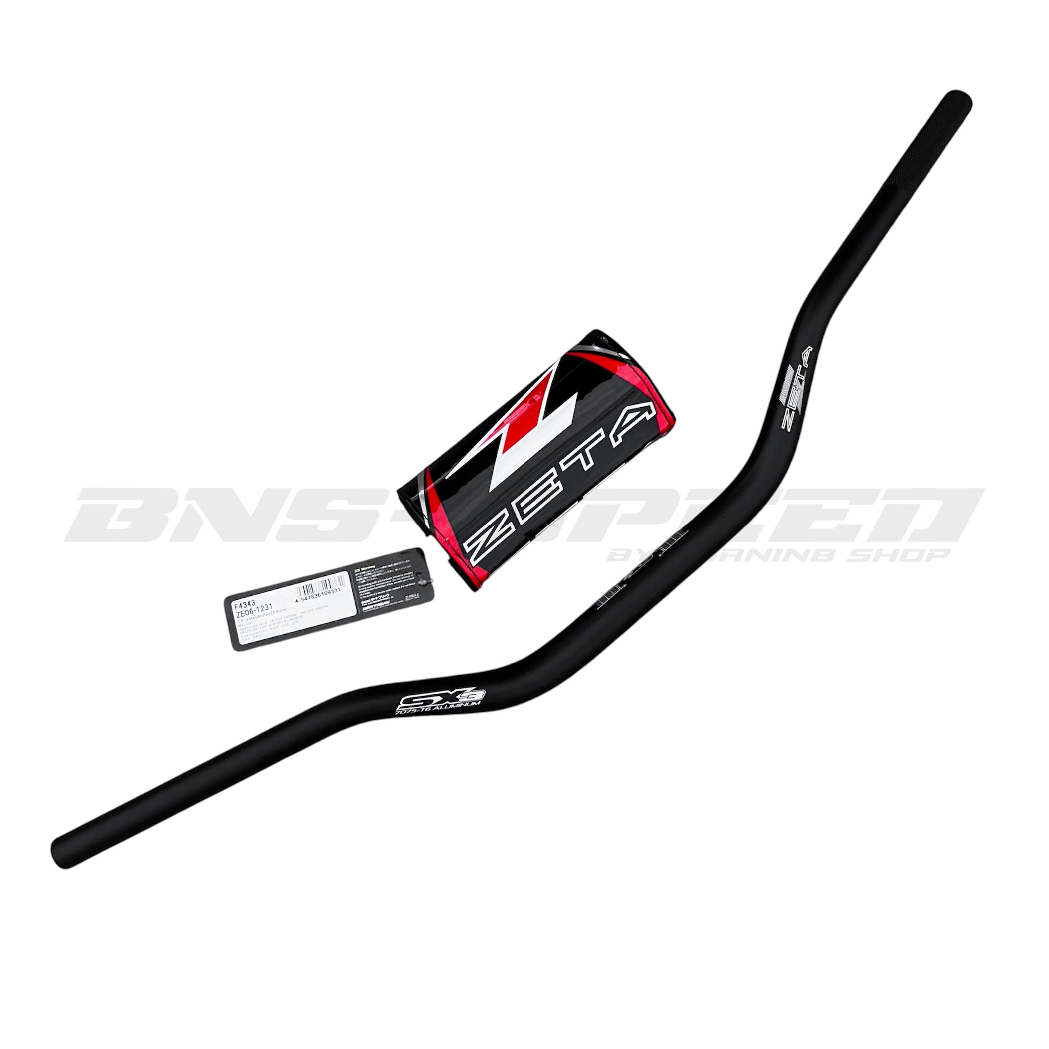 แฮนด์ ZETA SX-3 Bar MX-123 Black - CR125R/250R 04-, CRF250R/450R 04- KX125/250/250F/450F 06-