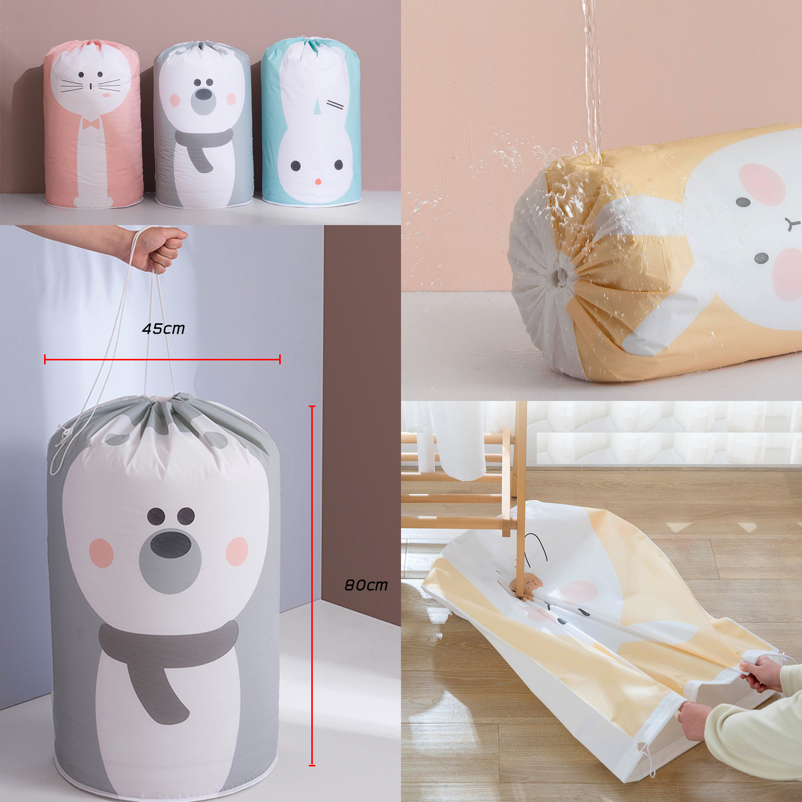 ถุงเก็บผ้านวม Set-1 ผูกเชือก จัดระเบียบ กันฝุ่น