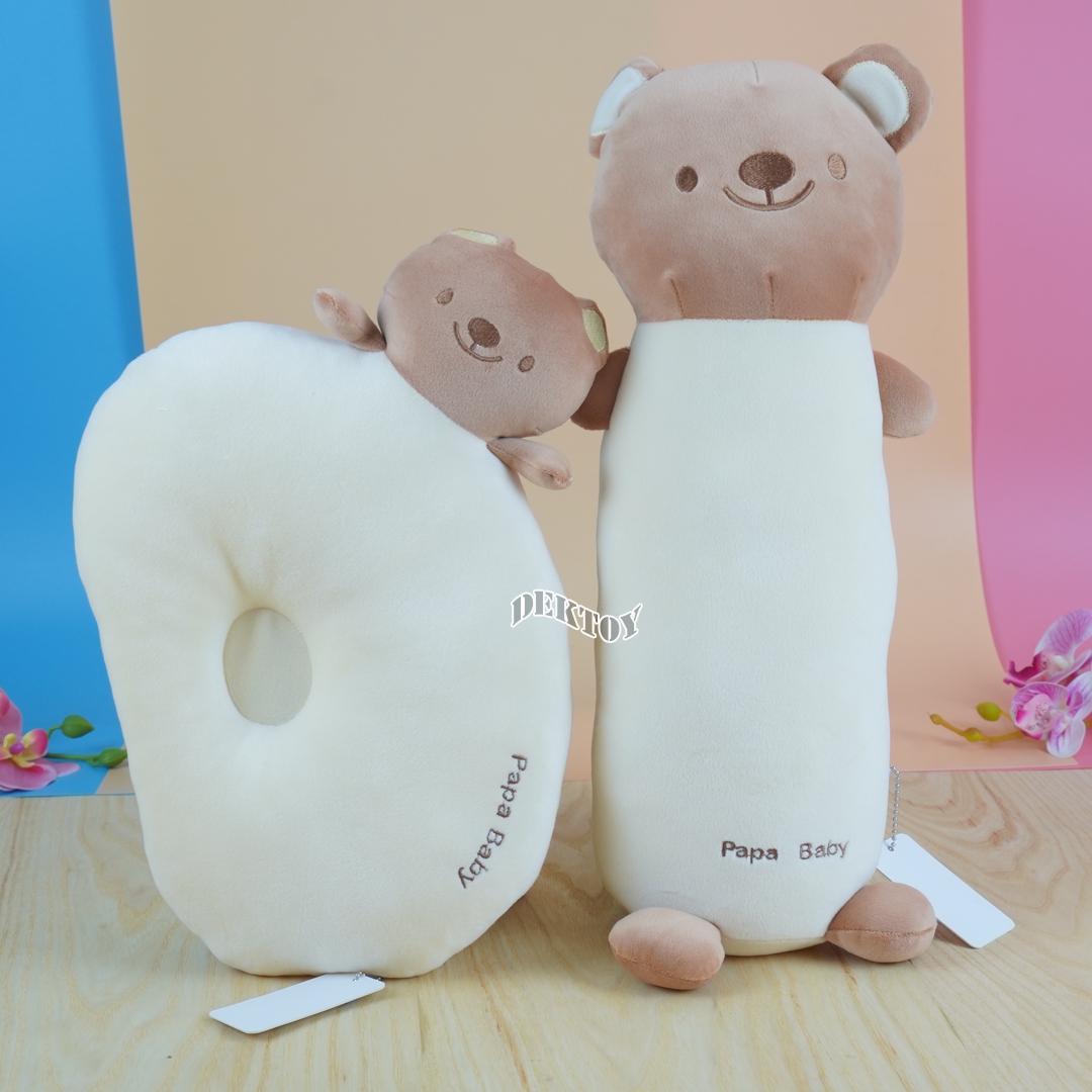 PAPA BABY หมอนหนุน+หมอนข้างเด็ก รุ่น PLWD741-744 ผ้าสเปนเดก นุ่มมาก เบาสบาย