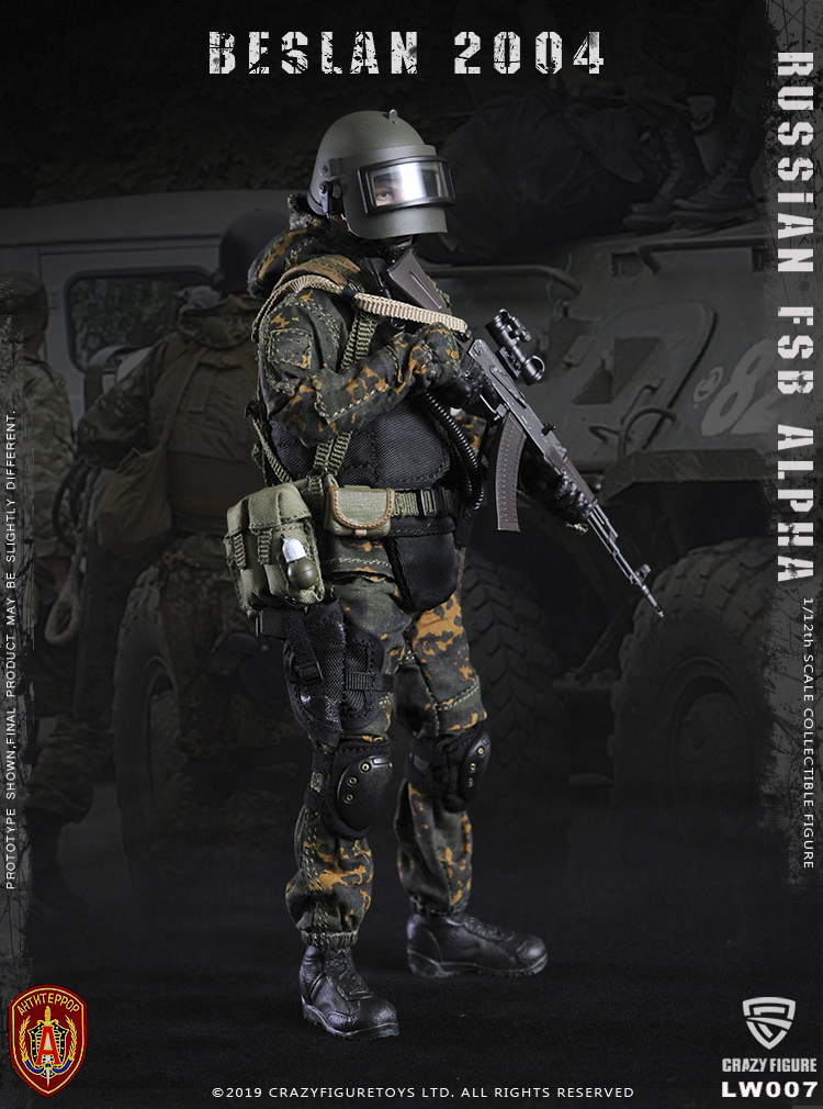 [สั่งจอง] Crazy Figure LW007 1/12 Russian Alpha Special Forces Heavy Shield