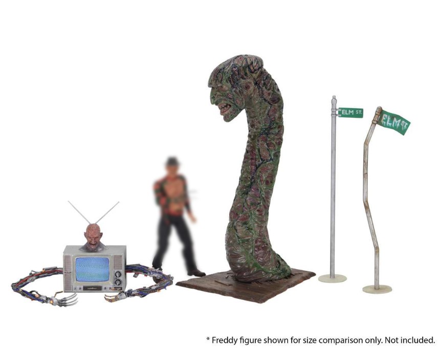 [พร้อมส่ง] Neca 7" Scale : Freddy's Diorama (เซตไอโอรามา ไม่รวมฟิกเกอร์)- Freddy Worm ,Freddy TV ,Elm Street signs