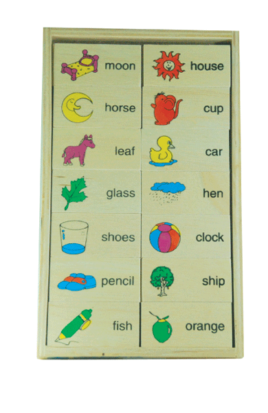 โดมิโนภาพกับคำอ่านภาษาอังกฤษชุดคำศัพท์ทั่วไป , ของเล่นไม้, ของเล่นเสริมพัฒนาการ, ของเล่นเด็กอนุบาล, สื่อการสอนเด็กอนุบาล