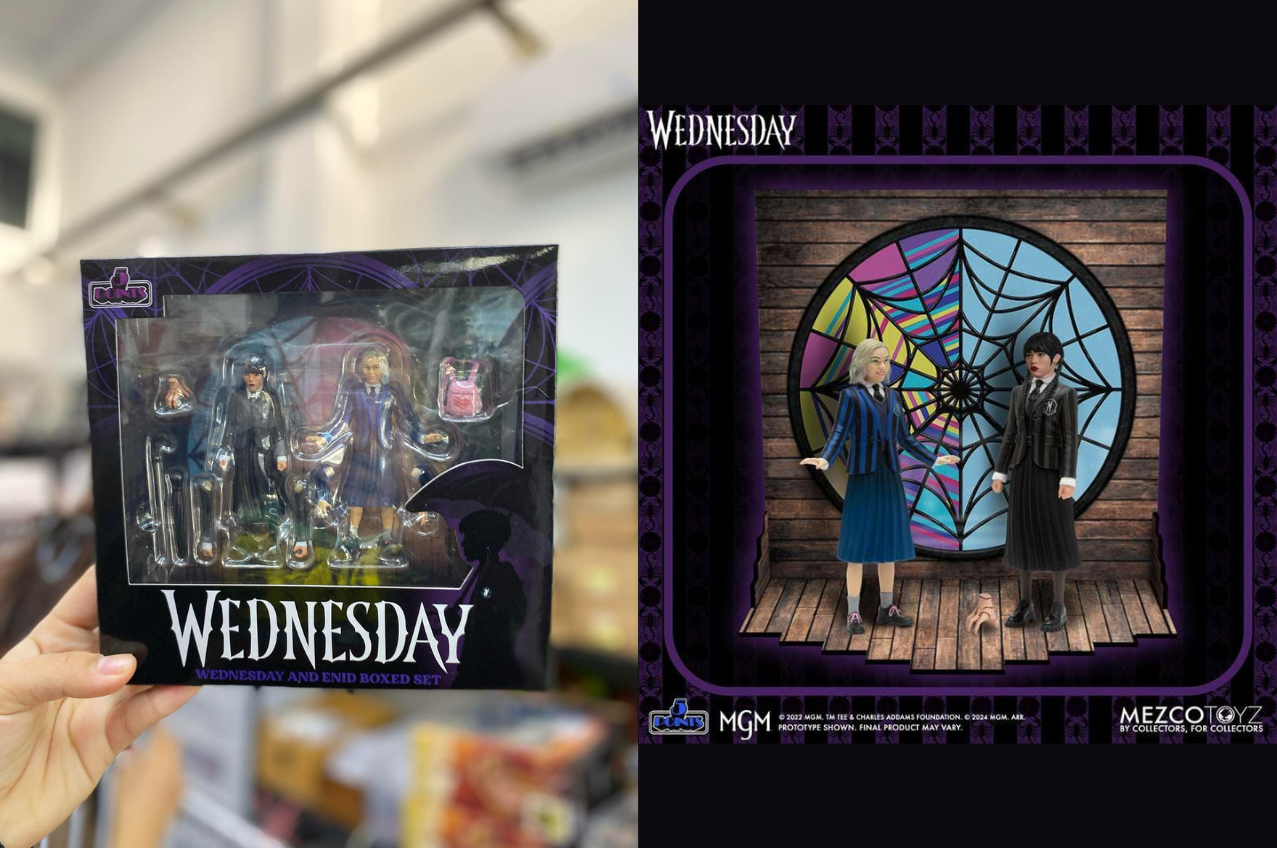 พร้อมส่ง] Mezco toys 5 Points : Wednesday & Enid Boxed Set