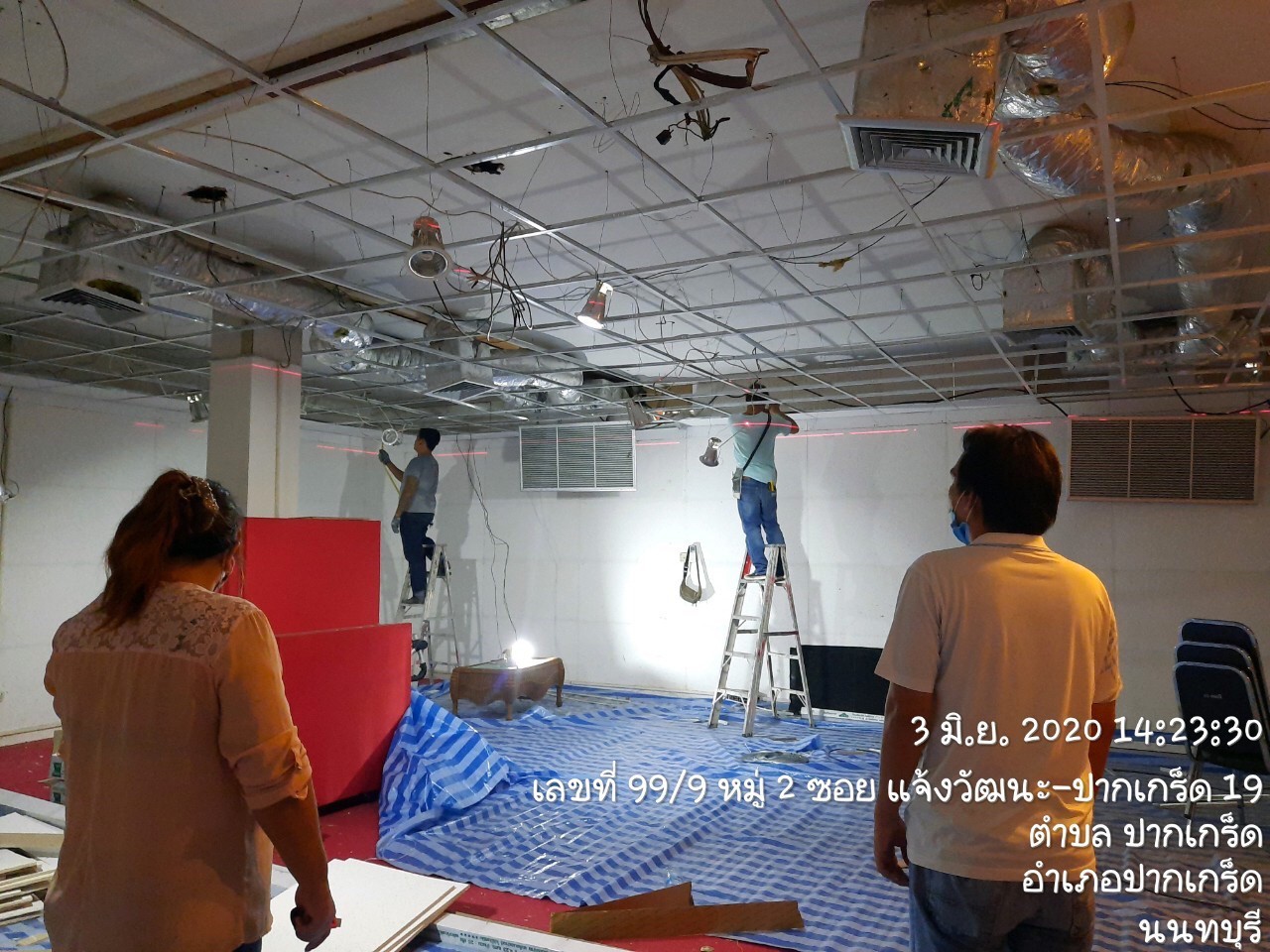 ดุริยางค์ตำรวจ(ปากเกร็ด) ปรับปรุงหลังคา,ฝ้า,เพดาน