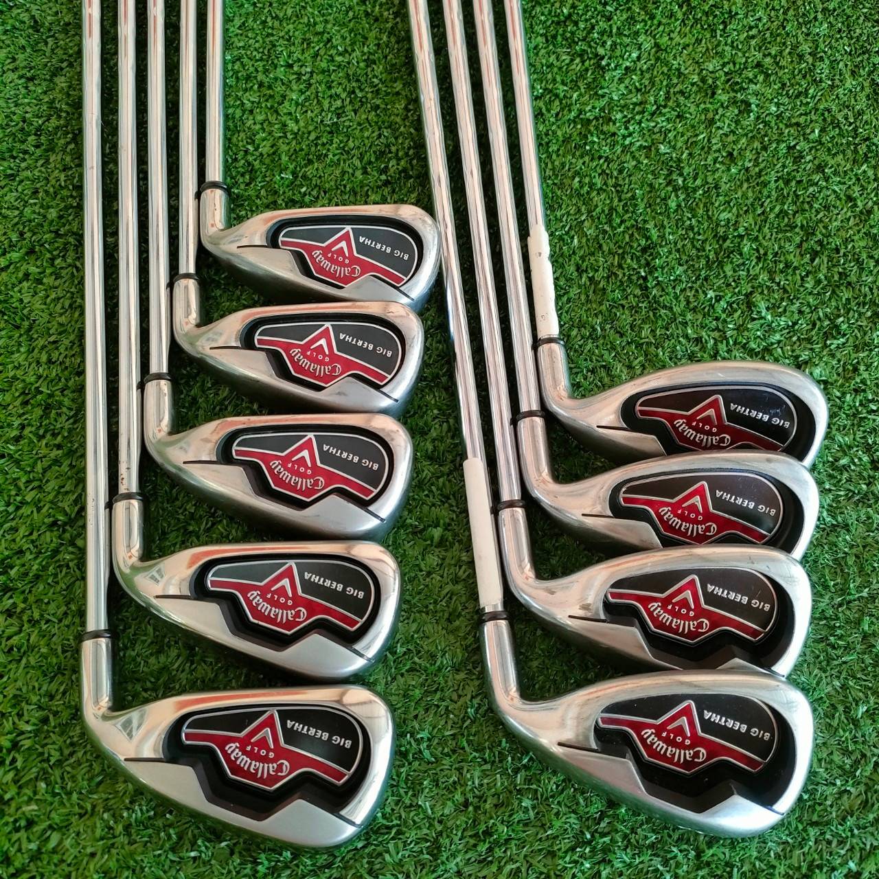 ชุดเหล็ก CALLAWAY BIG BERTHA มีเหล็ก 3-9 เเละ PW SW ก้าน PRECITION FLEX R กริฟ GOLFPRIDE , ไม้กอล์ฟมือสอง ของแท้ BY NakaraLuxurious