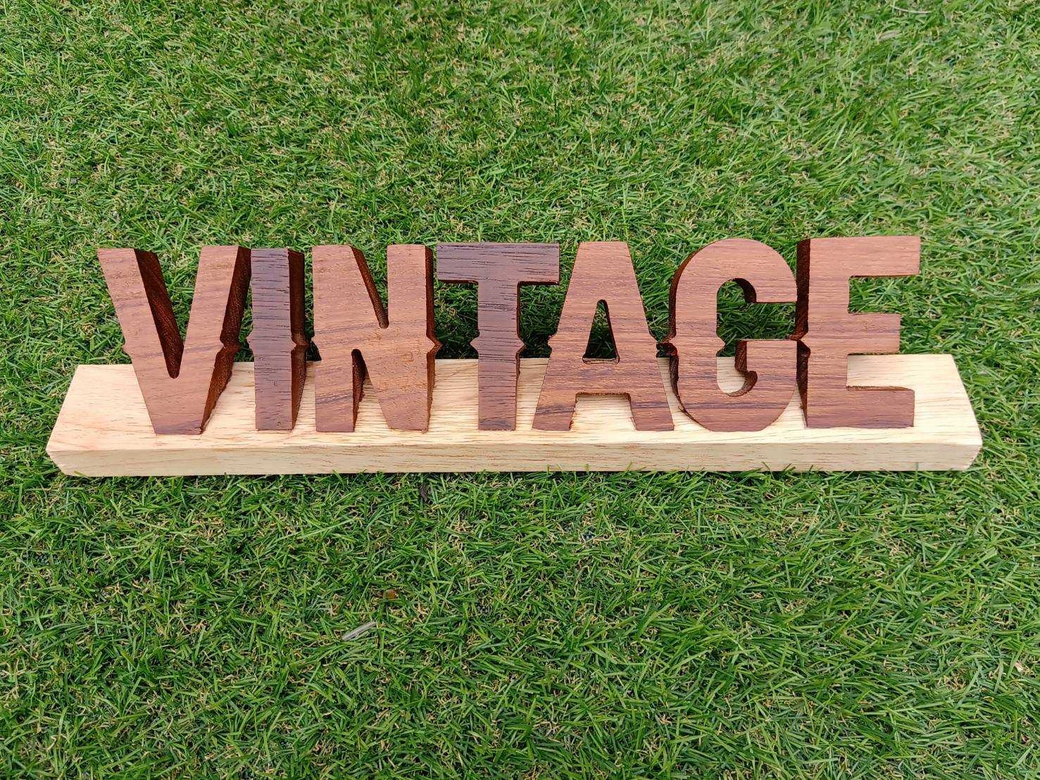 ป้ายอักษรไม้ไดคัท ป้ายวินเทจ