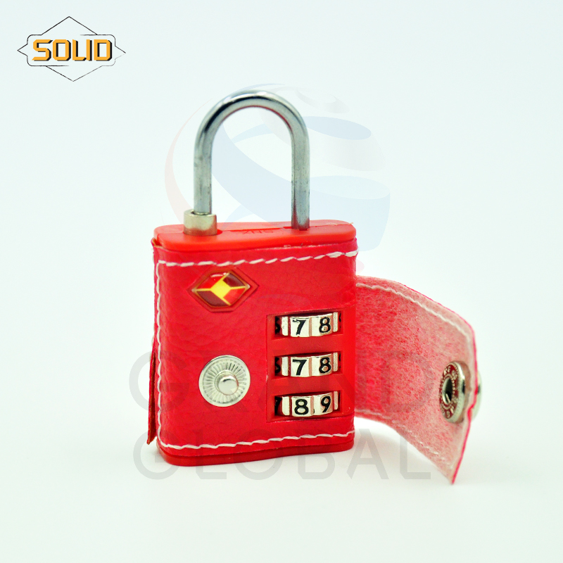 SOLID แม่กุญแจล็อค3รหัส TSA