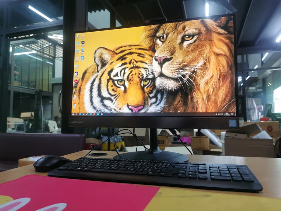 คอมพิวเตอร์ออลอินวัน All in one Lenovo ThinkCentre V410z - 21.5 inch CPU i3-7100T Ram 8 GB HDD 1 TB