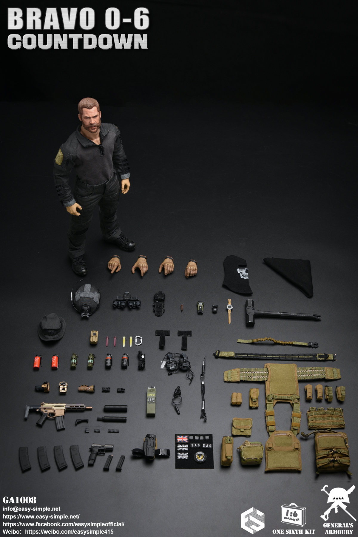 [สั่งจอง] General's Armoury GA1008 1/6 : Bravo 0-6 Countdown