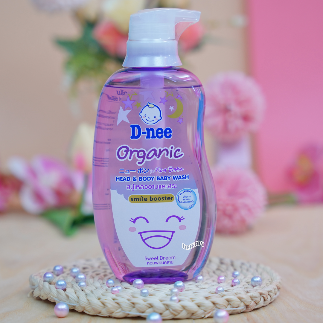 D-nee organic ดีนี่ ออร์แกนิค สบู่เหลวอาบและสระผม ฟอร์นิวบอร์น380มล.