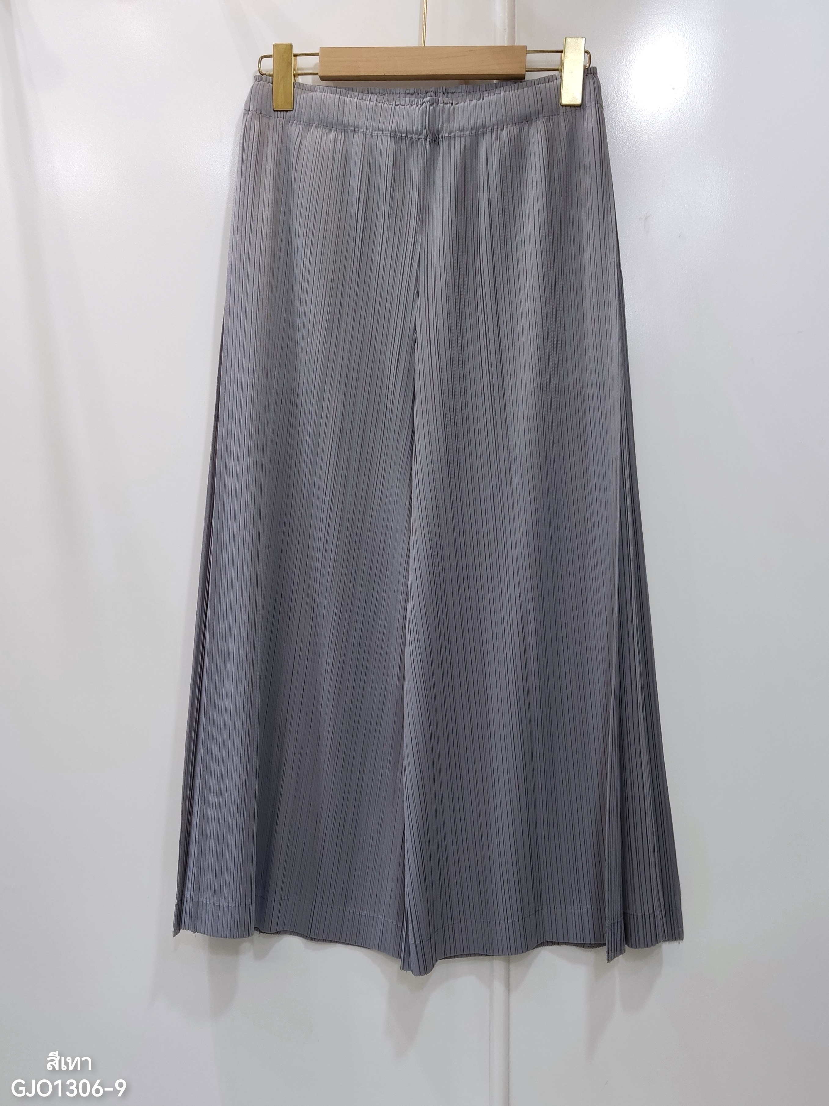 ยาว 33,ยาว 36นิ้ว 2MUAY รุ่น GJO1306 กางเกงพลีทคุณภาพ DOUBLE LAYER STRAIGHT PLEATED PANTS 15 สี FREE SIZE