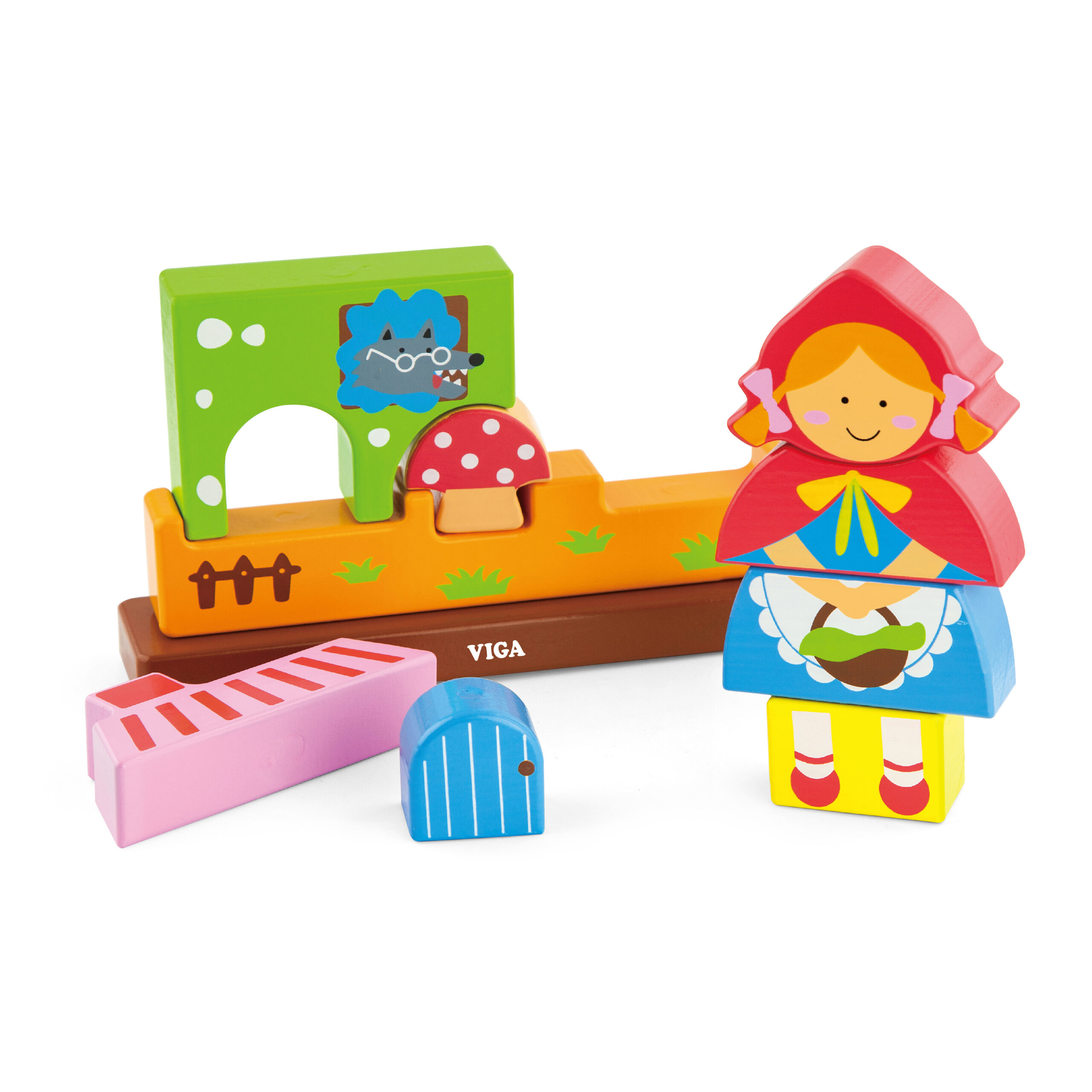 ชุดบล็อกไม้แม่เหล็กปริศนาหนูน้อยหมวกแดง , ของเล่นไม้, ของเล่นเสริมพัฒนาการ, ของเล่นเด็กอนุบาล, สื่อการสอนเด็กอนุบาล