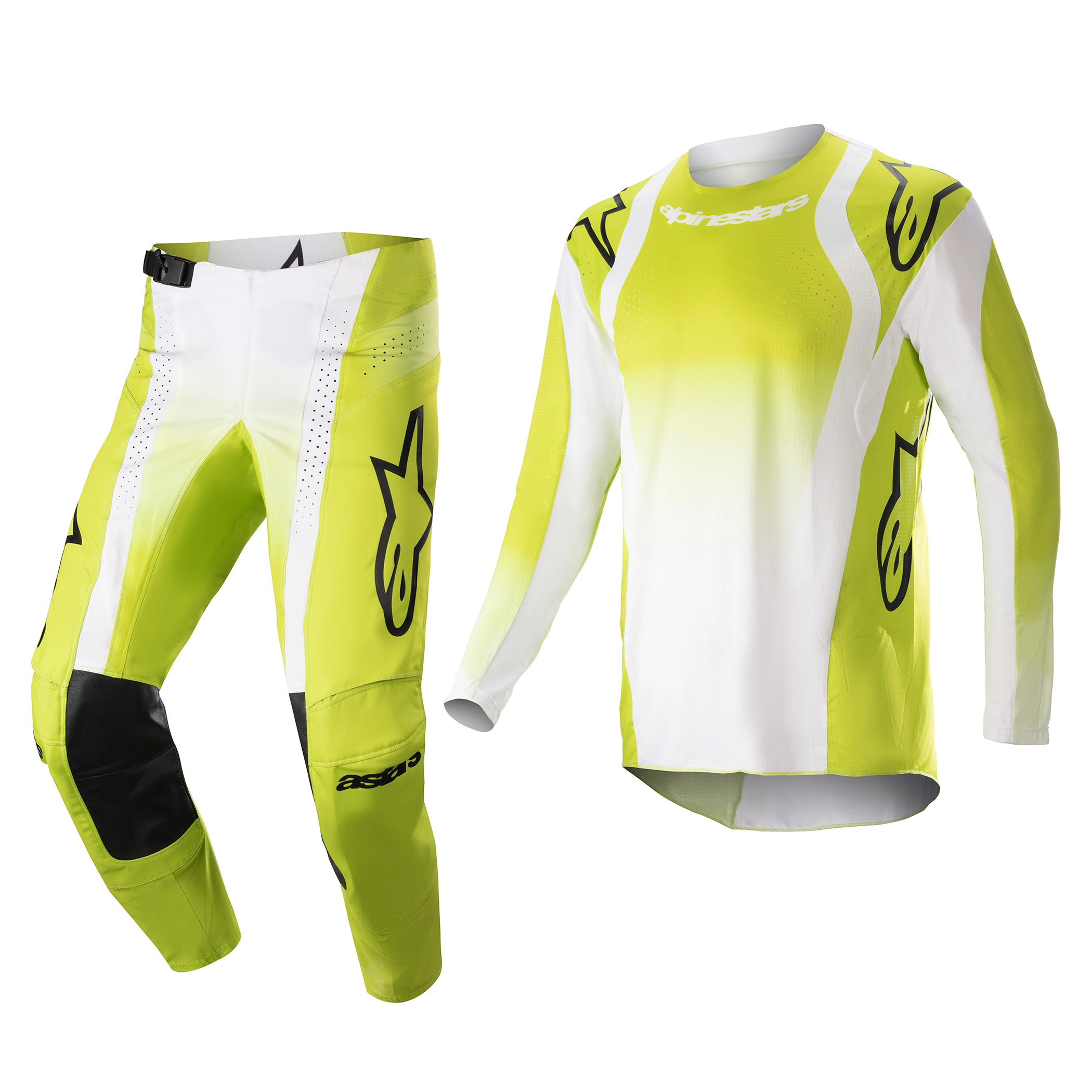 ชุด Alpinestars 2023 Techstar Push - Yellow Fluo/White