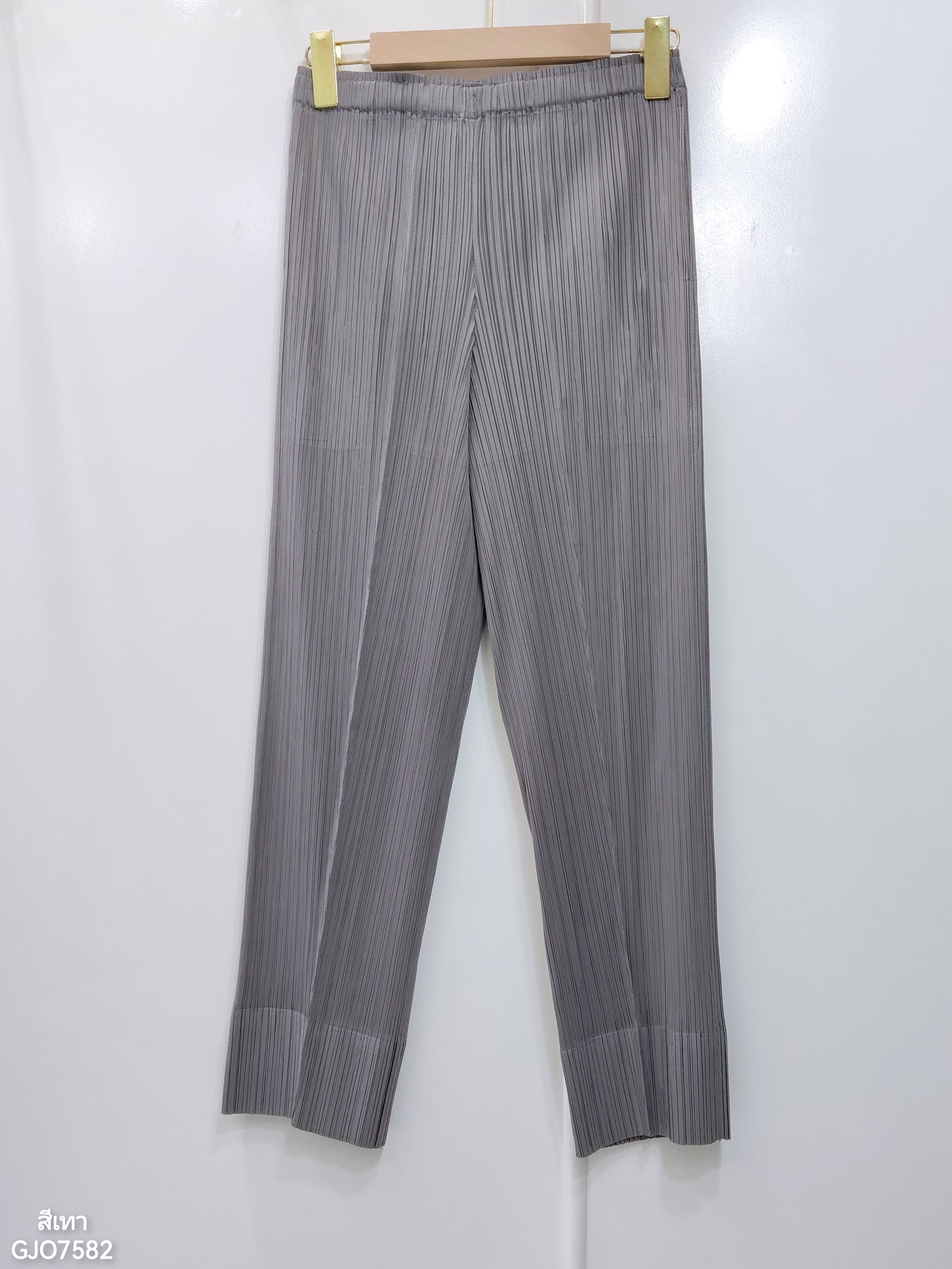 ปรับราคาลง20%!! ยาว34นิ้ว! 2MUAY รุ่น GJO7582 กางเกงพลีทคุณภาพ SLIM TUCK PLEATED PANTS 9 สี FREE SIZE