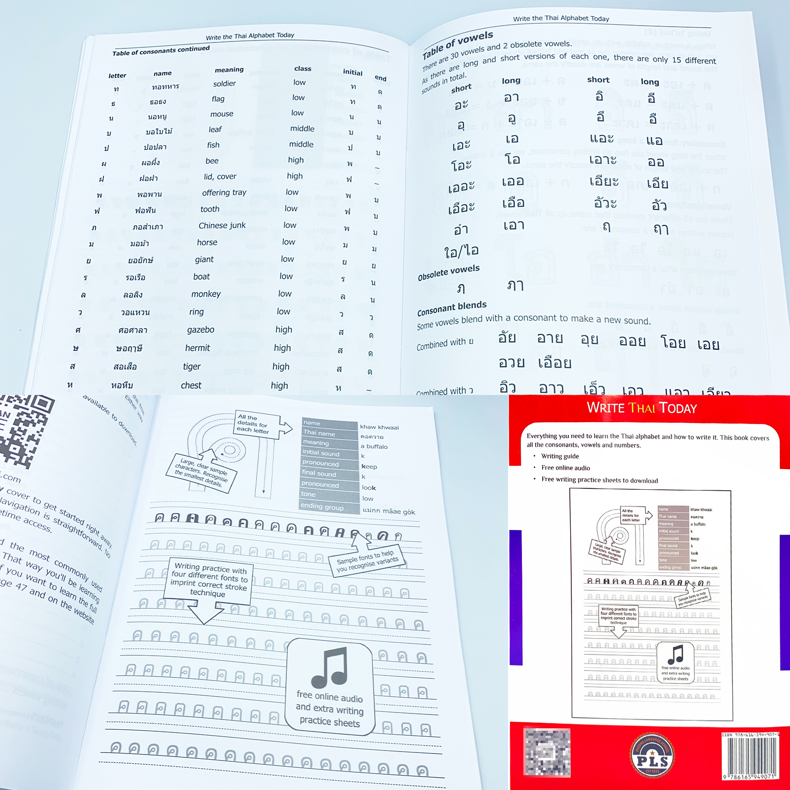 หนังสือสอนภาษาไทย เล่มเดี่ยว Single : READ and write THAI TODAY / SPEAK THAI TODAY / Thai visual dictionary / Write the Thai Alphabet Today ver.ENG