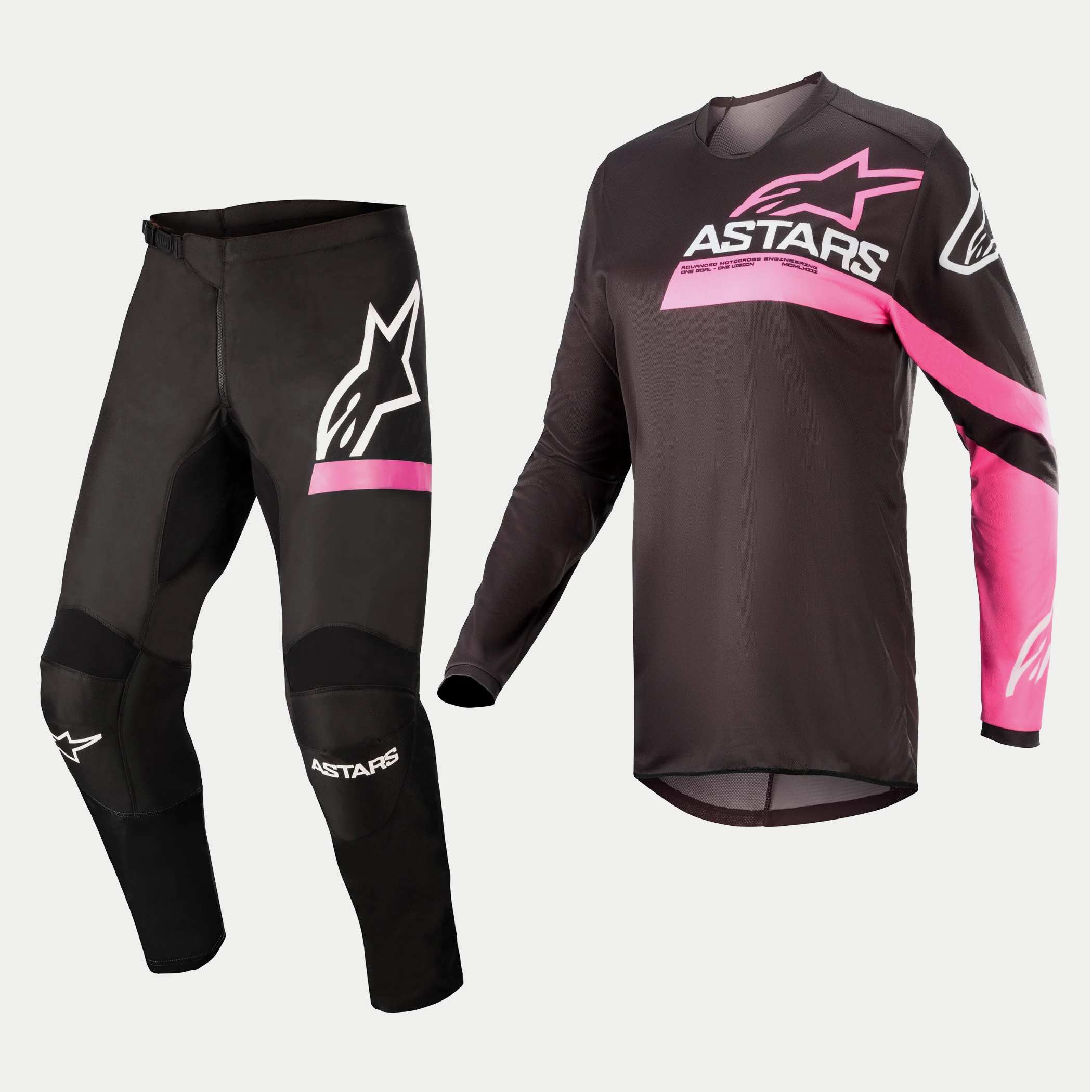 ชุดผู้หญิง Alpinestars Stella Fluid Chaser - Black/Pink Fluo