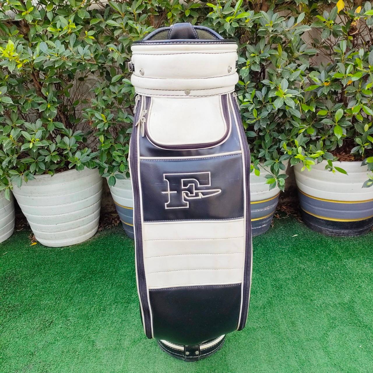 ถุงกอล์ฟ FIGARO มือสอง เท่มากๆ ถุงสวย ถุง TOUR ใบฝหญ่ หนังสวย บุกำมะหยี่