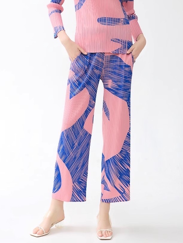 ปรับราคาลง40%!! ยาว37นิ้ว! 2MUAY รุ่น CX90752P กางเกงพลีทคุณภาพ STRAIGHT LEG PLEATED PANTS FREE SIZE
