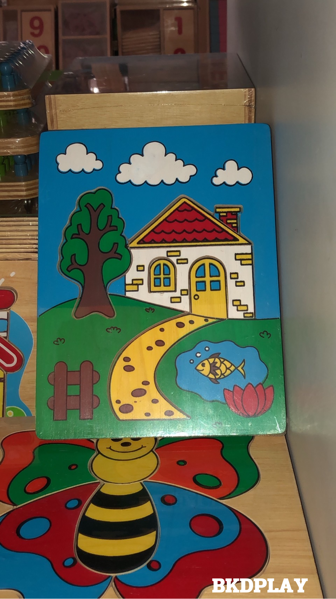 ภาพตัดต่อ ผีเสื้อ (6 ชิ้น) ,ของเล่น, ของเล่นเด็ก, จิ๊กซอว์, ตัวต่อ, ของเล่นไม้, ของเล่นเสริมพัฒนาการ, ของเล่นเด็กอนุบาล