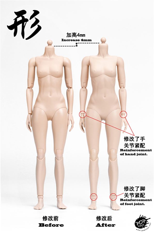 [สั่งจอง]POPTOYS 1/6 92003/92004 A/B/C,92005/92006 A/B/C Super flexible female body (Plastic Joints)