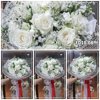 FD10-08 : ช่อกุหลาบขาว