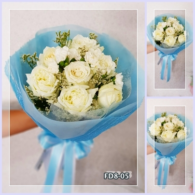 FD8-05 : ช่อกุหลาบขาว