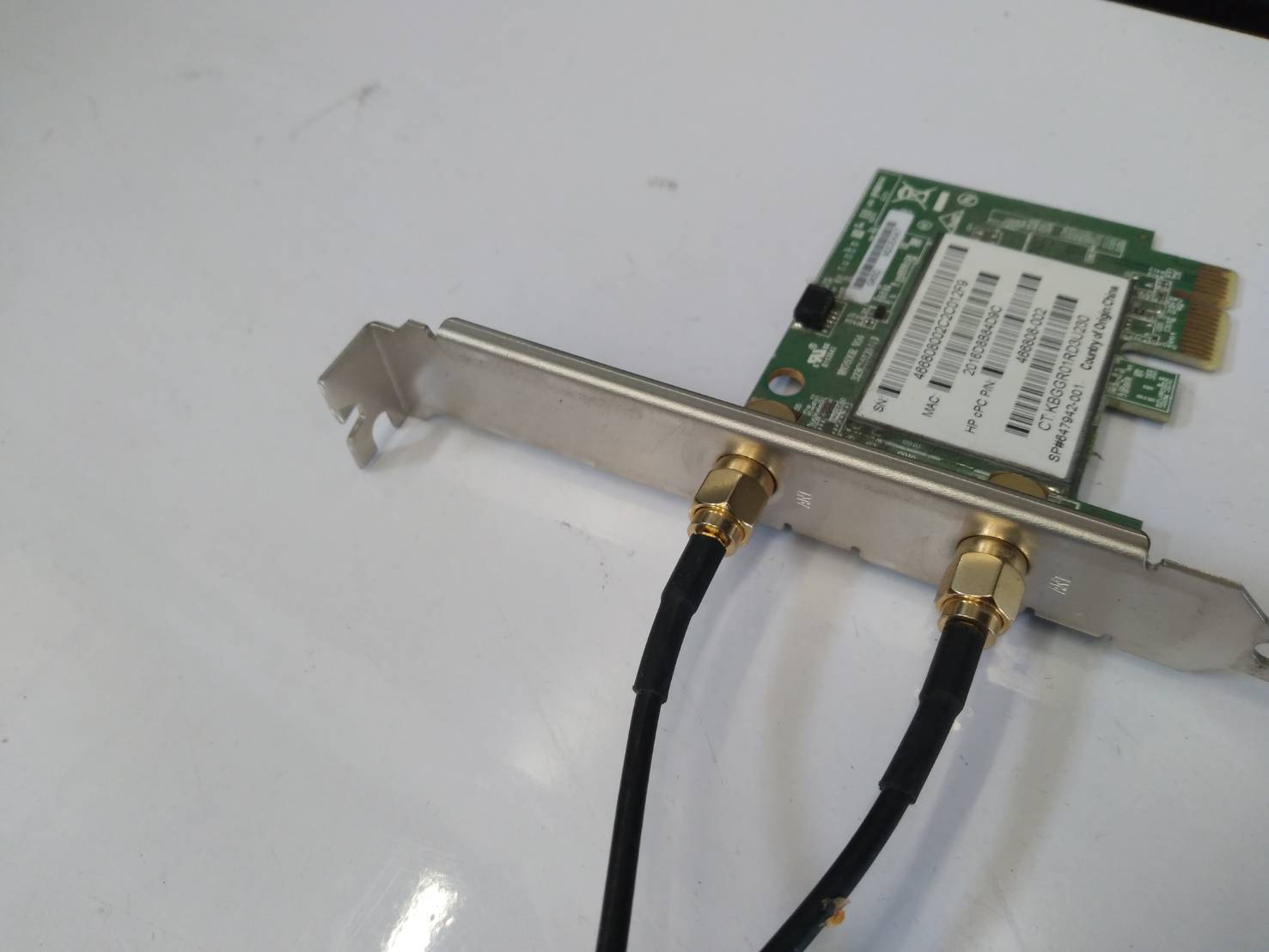 WL-LAN 802.11 B/G/N PCI-E Wireless Adapter Card 466808-002 with 497317-003 Ant พร้อมเสาแบบดี