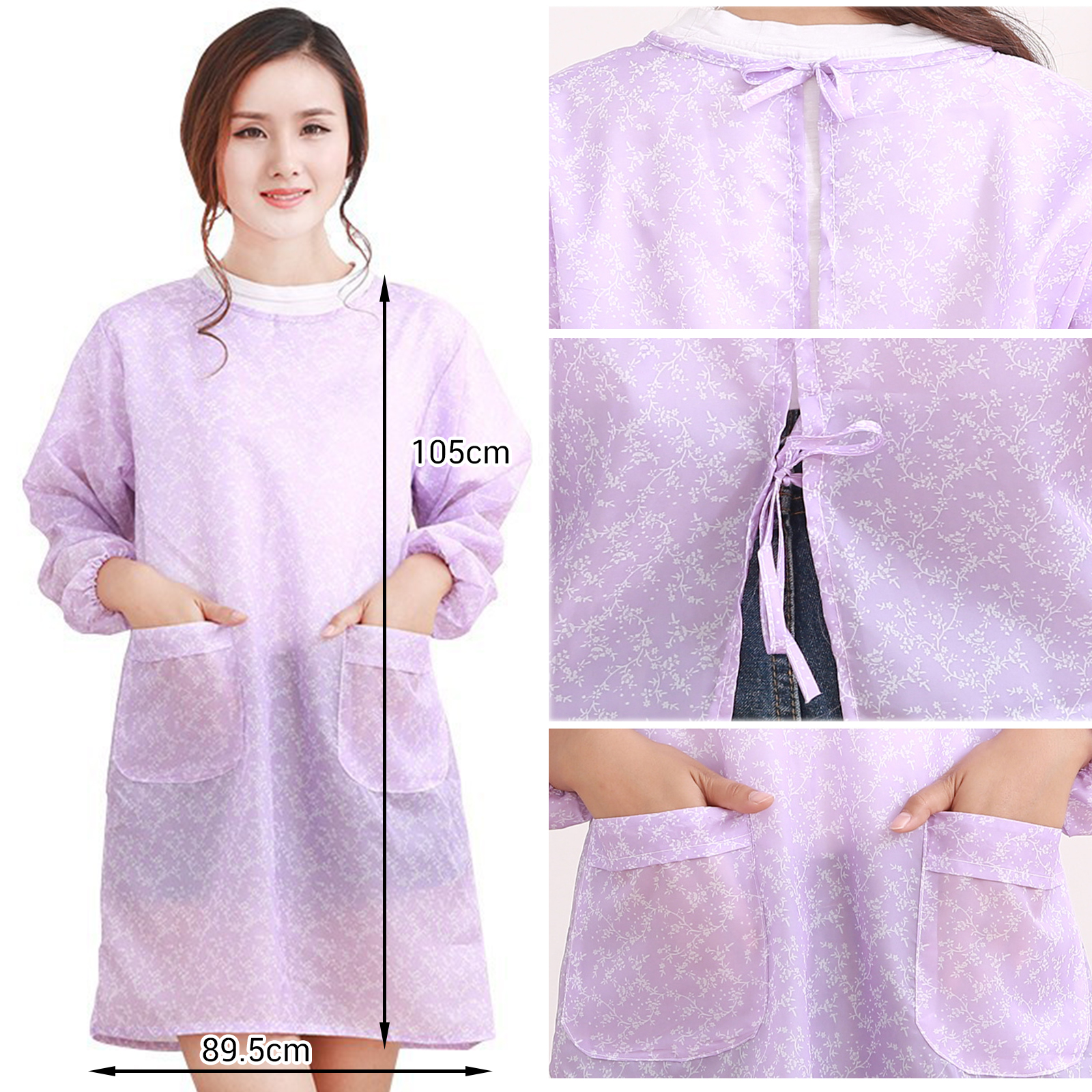 ผ้ากันเปื้อน Set-7 ชุดพลาสติกแขนยาว ขุดกันเปื้อนพลาสติก ผ้ากันเปื้อน ทำอาหาร ทำงานบ้าน ป้องกันสิ่งสกปรก