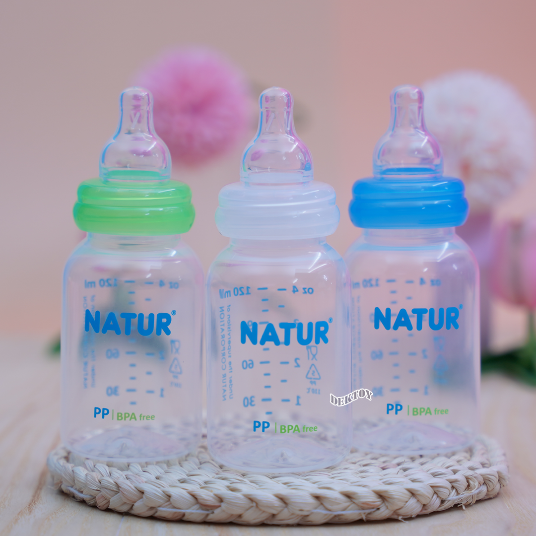 Natur เนเจอร์ ขวดนมเนเจอร์ 4 ออนซ์ แพ็ค3ขวด 80132