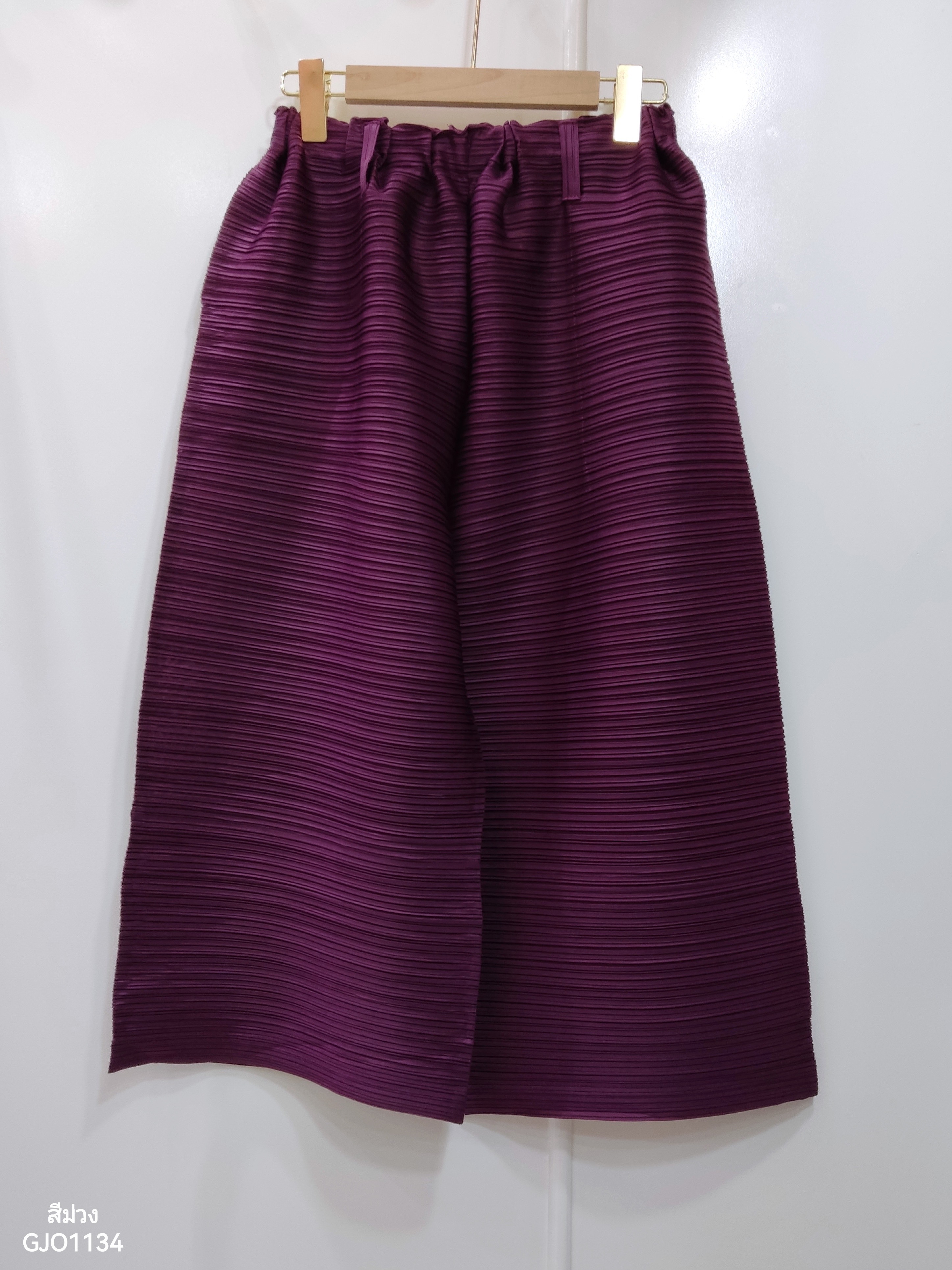 ยาว 32นิ้ว!! 2MUAY รุ่น GJO1134 กางเกงพลีทคุณภาพ CROPPED WIDE LEG PLEATED PANTS 12 สี FREE SIZE