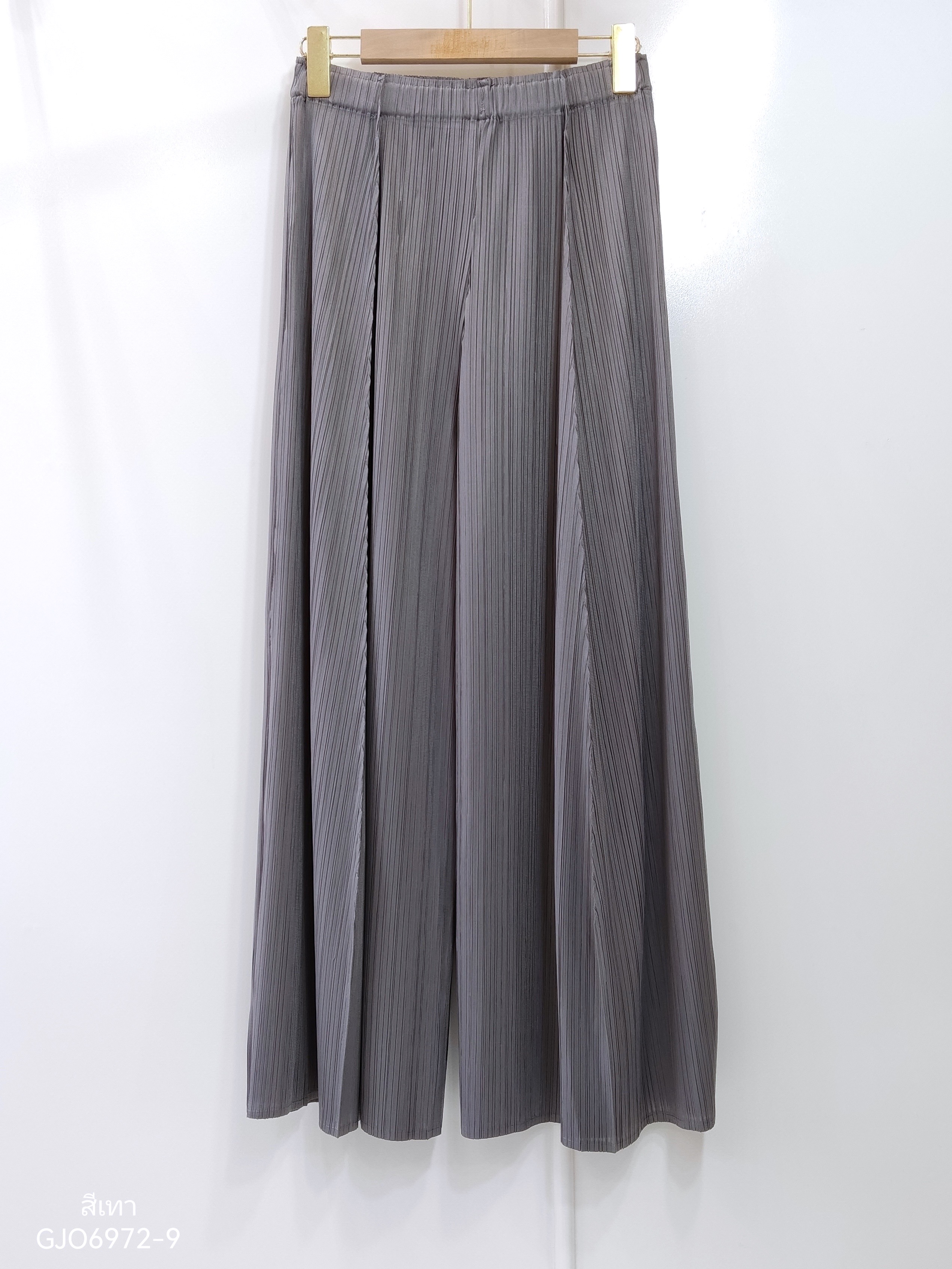 ยาว37.5"นิ้ว! 2MUAY กางเกงผู้หญิง กางเกงพลีทคุณภาพ รุ่น GJO6972 WIDE LEG PLEAT PANT FREE SIZE