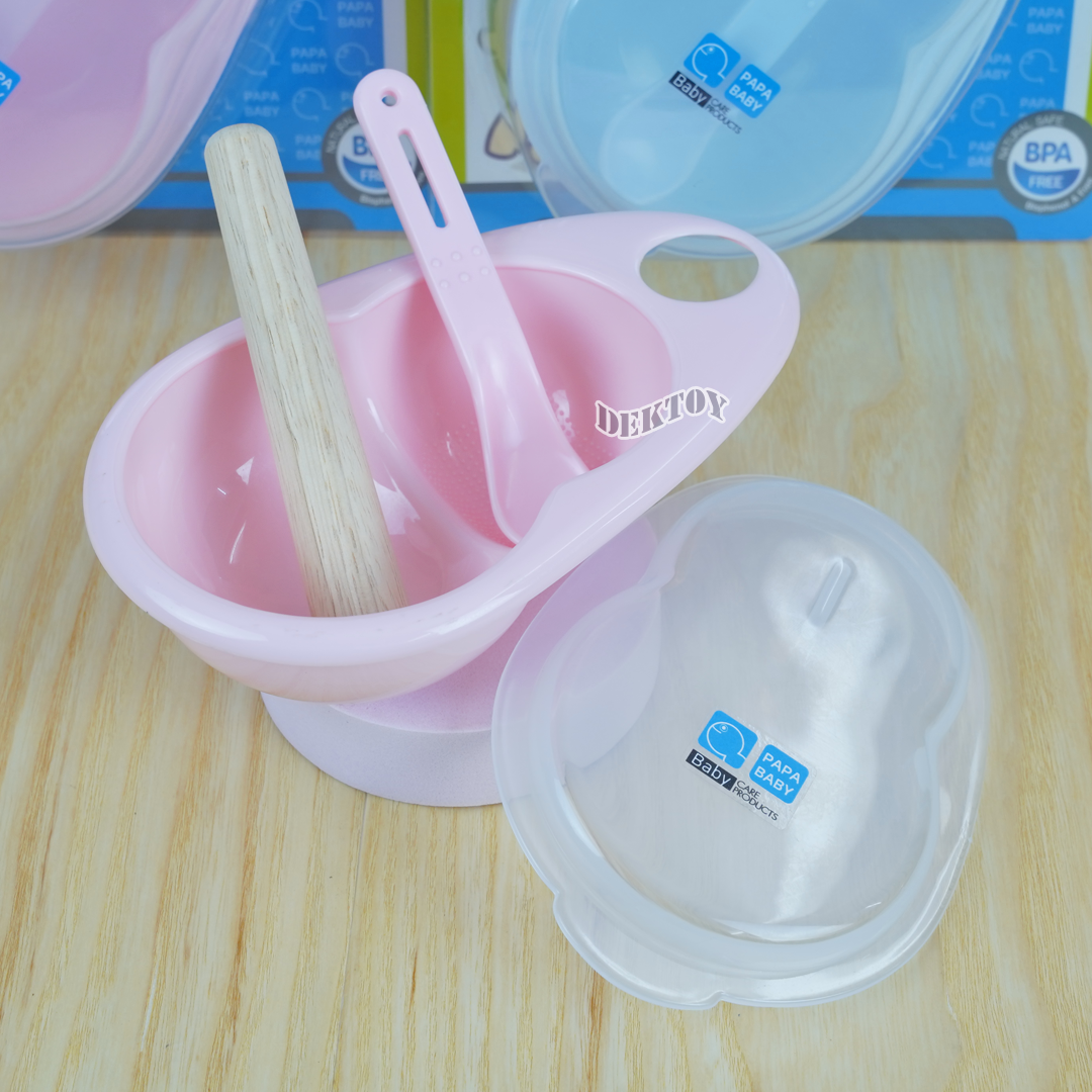 Papa ปาป้า ชุดชามบดอาหารสำหรับเด็กทารก และเก็บอาหารมีฝาปิดปาป้า CEQ-084