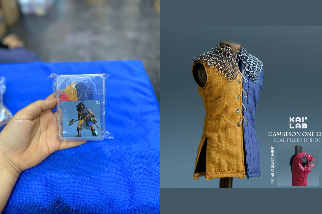 พร้อมส่ง] Kai lab : CONAN Gambeson Suit (สำหรับMEZCO) *เฉพาะเสื้อ และ เกราะไหล่โซ่ ไม่รวมฟิกเกอร์ """