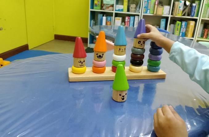 ตัวตลกใส่หมวกสวมหลัก12สี15ชิ้น โดนัทใส่หลัก ของเล่นเสริมพัฒนาการเด็ก ฝึกกล้ามเนื้อมัดเล็ก สมาธิ พร้อมส่ง