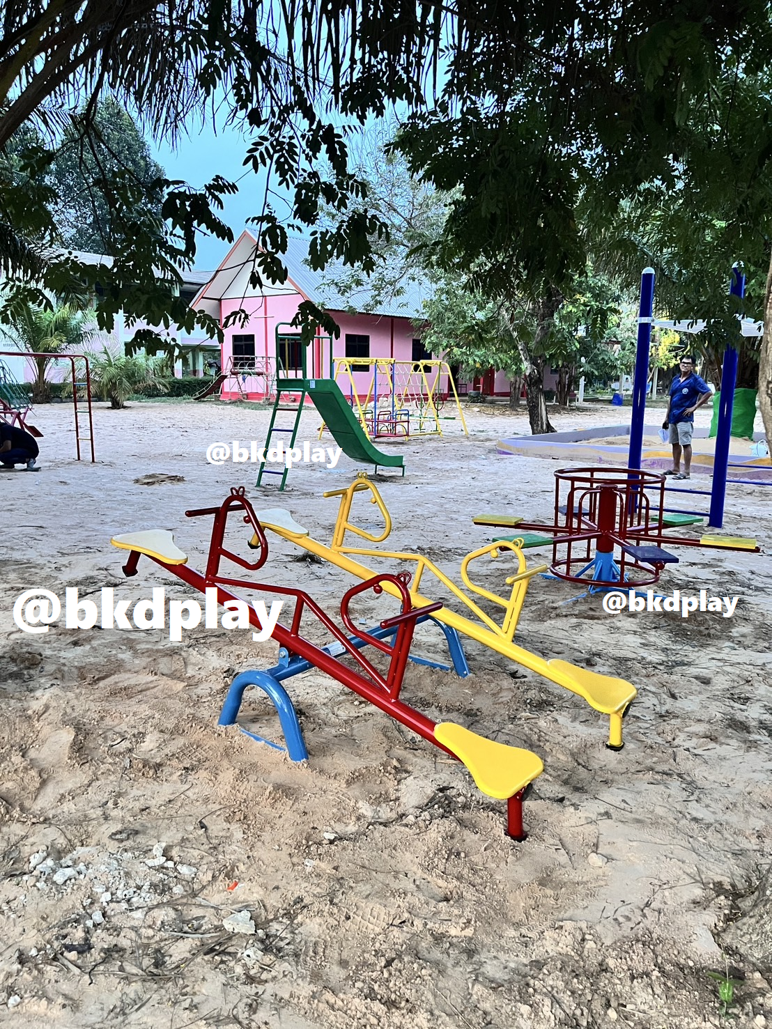 เครื่องเล่นสนามกลางแจ้งชุใหญ่ชุดโปรโมชั่น 80,000 บาท เครื่องเล่นปฐมวัย เด็กอนุบาล,สนามเด็กเล่น,เครื่องเล่นสนามราคาถูก OutdoorPlayground , ของเล่นสนาม