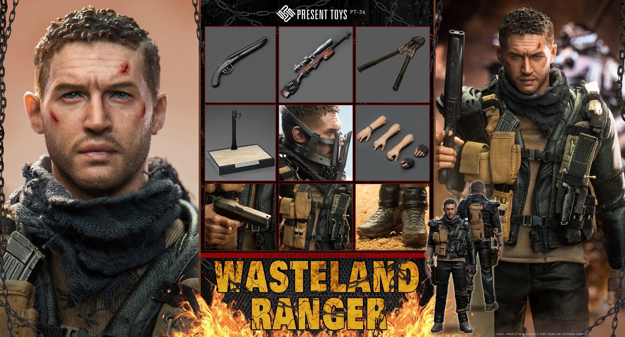 [พร้อมส่ง] PRESENT TOYS PT-sp56 1/6 : WASTELAND RANGER