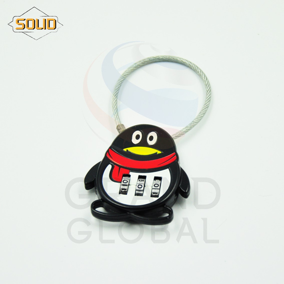 SOLID กุญแจ 3 รหัส ล็อค กระเป๋าเดินทาง แฟนซี รูปเพนกวิน