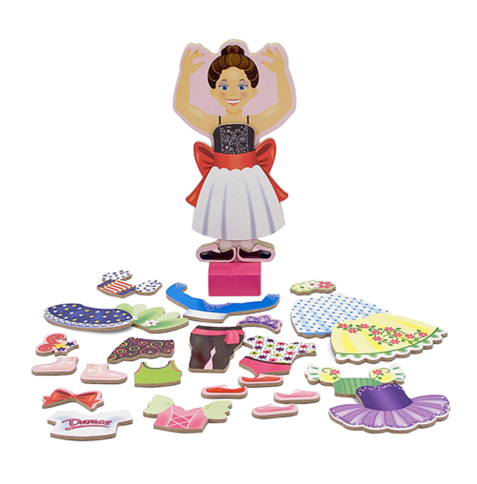 ชุดเล่นแต่งตัวแบบแม่เหล็ก มาพร้อมฐานตั้ง และตุ๊กตา 1 ตัว Magnetic Dress Up Nina Melissa&Doug, ของเล่นเสริมพัฒนาการ, ของเล่น