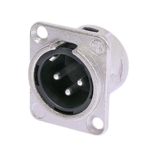 Neutrik NC3MD-L1,XLR 3 Pin Male D-size receptacle ขั้วต่อสายสัญญาณ ตัวผู้ ติดแท่น NC3MD-L1