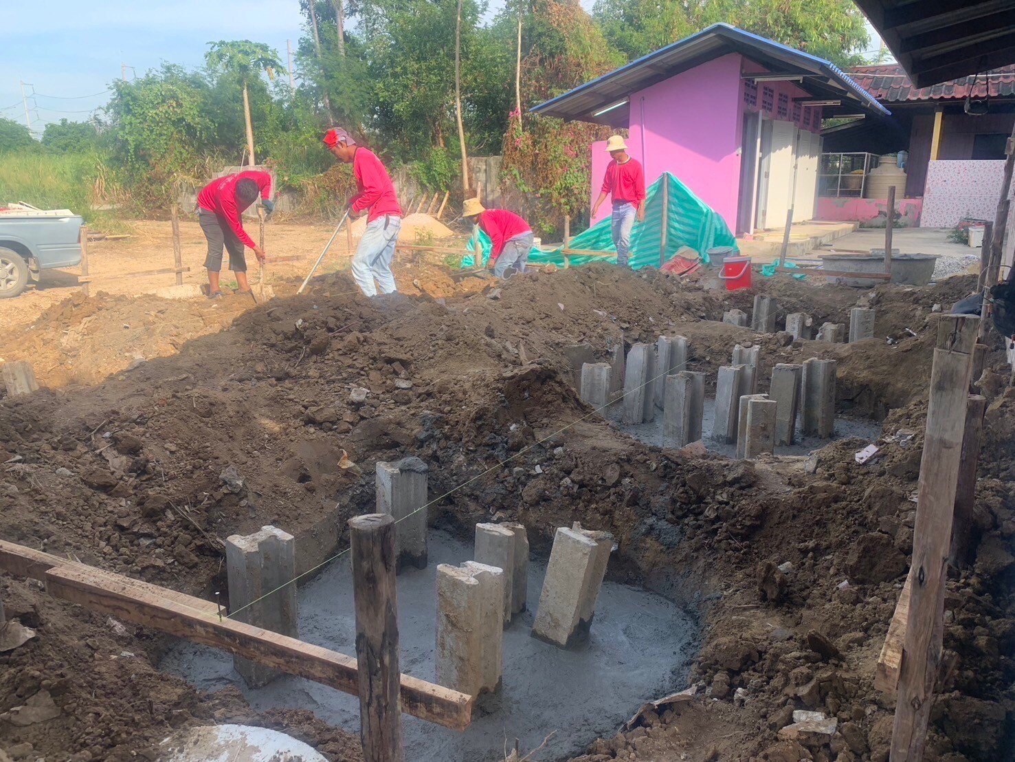 งานสร้างห้องน้ำ รร.วัดหนองเสือ อ.บ้านโป่งจ.ราชบุรี