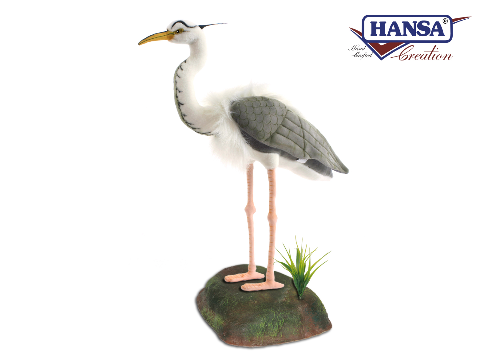 6774 Great Blue Heron w/ Rock 70 cm. H