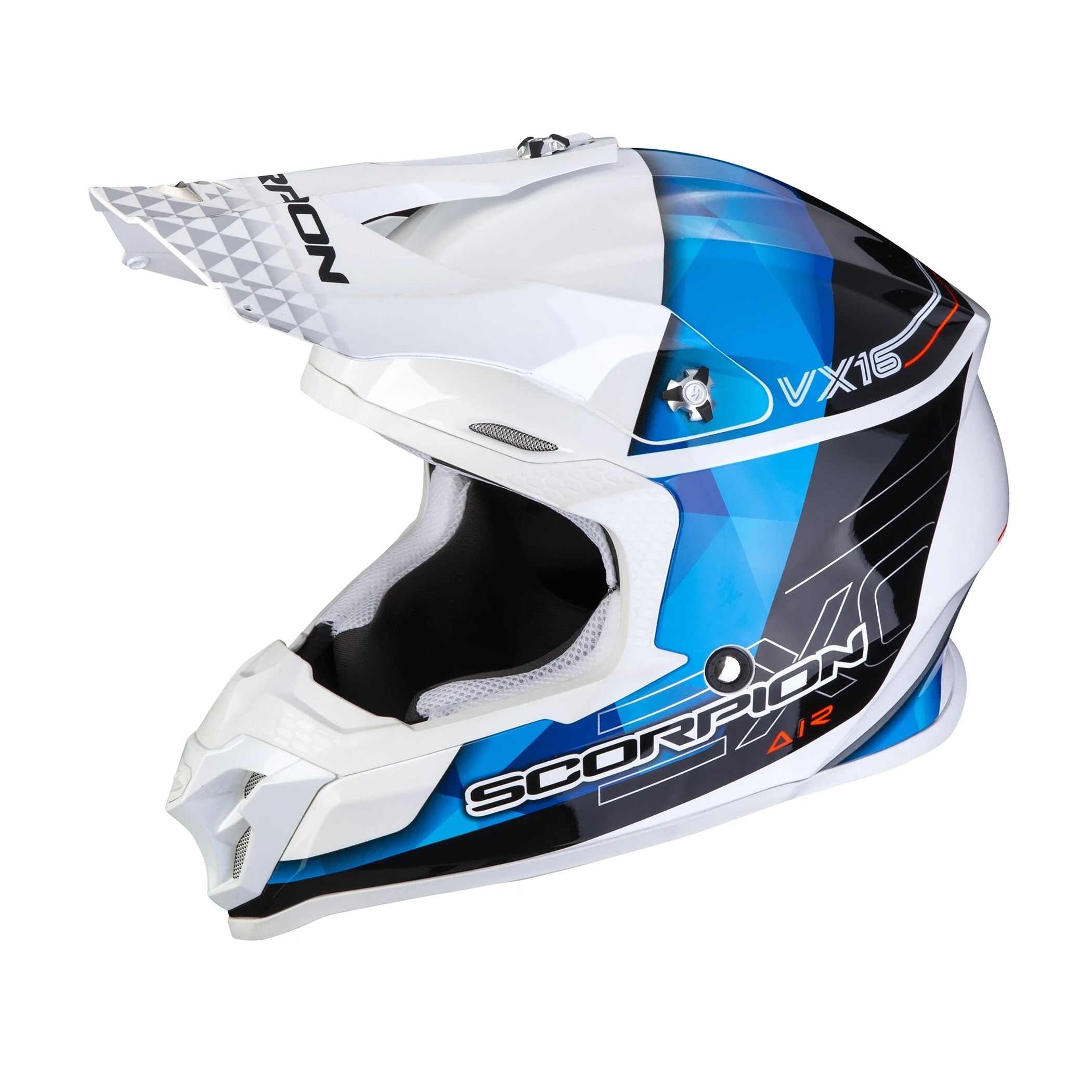 หมวกกันน็อค Scorpion VX-16 GEM Glossy White/Blue