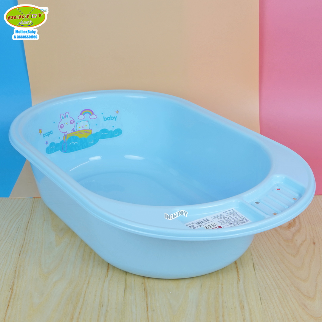 FIN BABIES PLUS อ่างอาบน้ำเด็ก พลาสติกหนาแข็งแรง สีพาสเทล A11